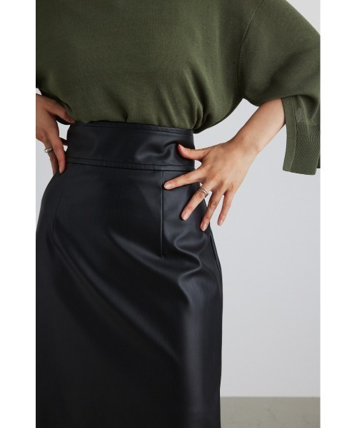 STYLEMIXER(スタイルミキサー)の「ハイストレッチフェイクレザースカート(スカート・レディース・アイボリー/ブラック/ブラウン・X-SMALL/SMALL/MEDIUM)」の20枚目の写真