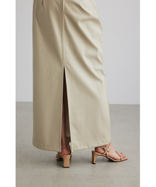 STYLEMIXER(スタイルミキサー)の「ハイストレッチフェイクレザースカート(スカート・レディース・アイボリー/ブラック/ブラウン・X-SMALL/SMALL/MEDIUM)」の4枚目の写真