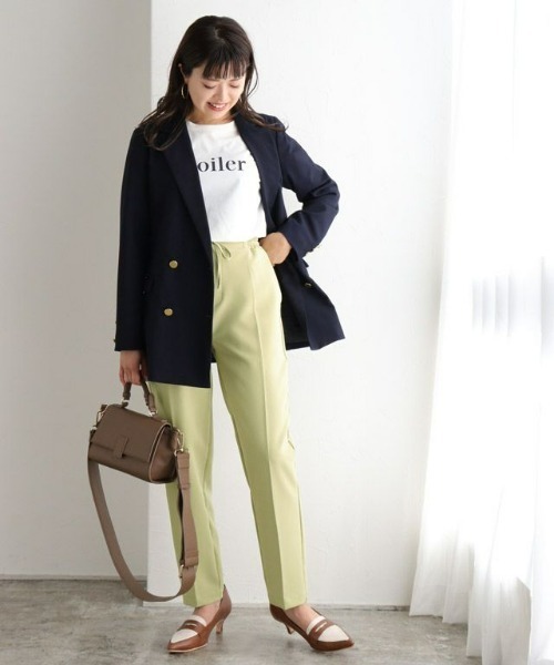 Pierrot（ピエロ）の「ストレッチテーパードイージーパンツ（スラックス・レディース・ライトベージュ/パープル/ブラック/モカ/ブラウン系その他/ライトグレー/ライム/グリーン・PS/S/L/PM/M）」の22枚目の写真