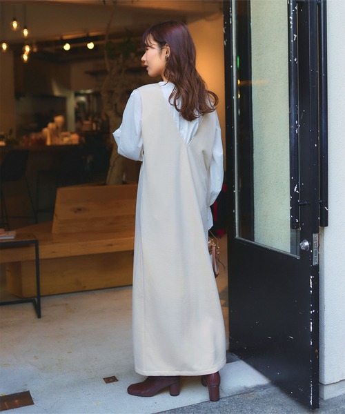 titivate(ティティベイト)の「前後2wayロングワンピース(ワンピース・レディース・アイボリー/ブラック・M/L/S)」の16枚目の写真