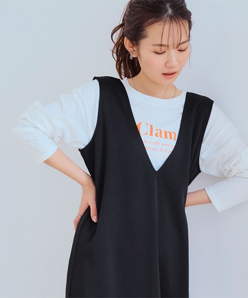 titivate(ティティベイト)の「前後2wayロングワンピース(ワンピース・レディース・アイボリー/ブラック・M/L/S)」の19枚目の写真