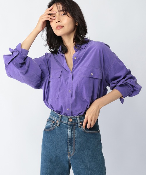 BARNYARDSTORM（バンヤードストーム）の「BARNYARDSTORM / 【WEB限定カラー展開】ライトコーディロイシャツ（シャツ/ブラウス・レディース・オフホワイト/チャコール/カーキ/ブルー/パープル・0/1/2）」の20枚目の写真