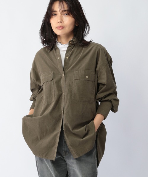 BARNYARDSTORM（バンヤードストーム）の「BARNYARDSTORM / 【WEB限定カラー展開】ライトコーディロイシャツ（シャツ/ブラウス・レディース・オフホワイト/チャコール/カーキ/ブルー/パープル・0/1/2）」の12枚目の写真