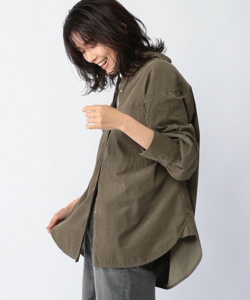 BARNYARDSTORM（バンヤードストーム）の「BARNYARDSTORM / 【WEB限定カラー展開】ライトコーディロイシャツ（シャツ/ブラウス・レディース・オフホワイト/チャコール/カーキ/ブルー/パープル・0/1/2）」の17枚目の写真