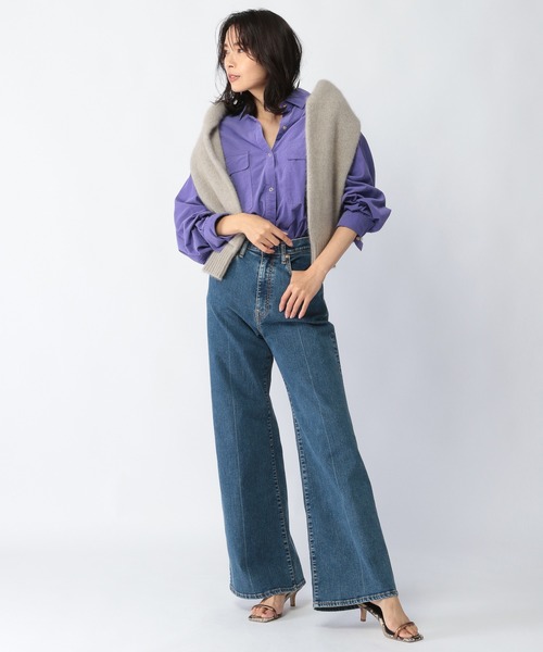 BARNYARDSTORM（バンヤードストーム）の「BARNYARDSTORM / 【WEB限定カラー展開】ライトコーディロイシャツ（シャツ/ブラウス・レディース・オフホワイト/チャコール/カーキ/ブルー/パープル・0/1/2）」の11枚目の写真