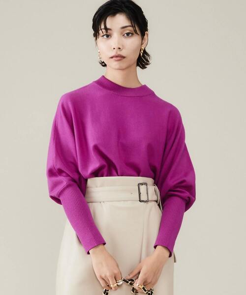 ハイネックドルマンニット