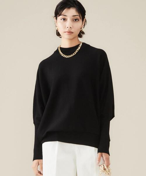 Liesse モックネック ドルマン ビッグ ニット プルオーバー ブラック Liesse（リエス）の「ハイネックドルマンニット（ニット/セーター