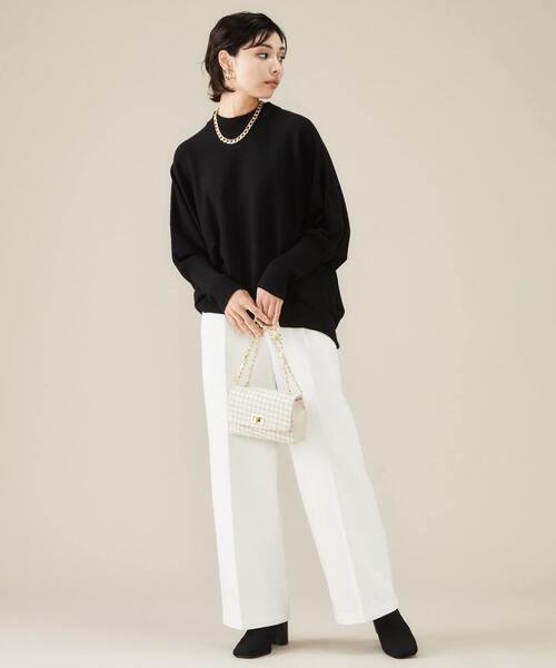 ハイネックドルマンニット