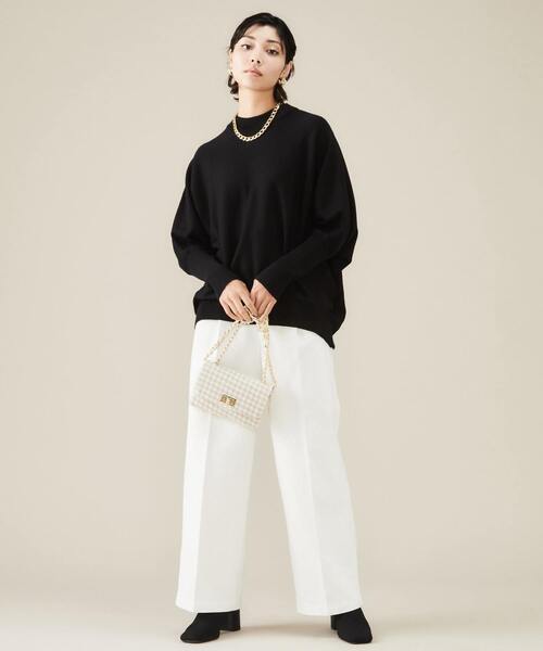 ハイネックドルマンニット