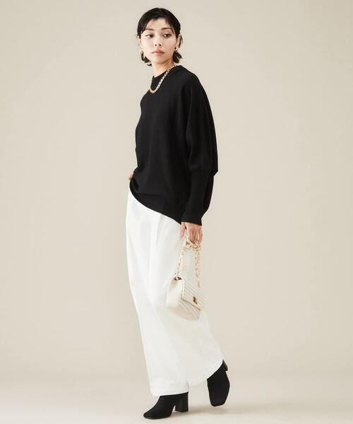 ハイネックドルマンニット