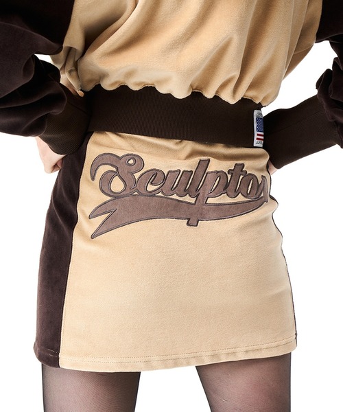 SCULPTOR（スカルプター）の「Velour Track Skirt/ベロアトラック