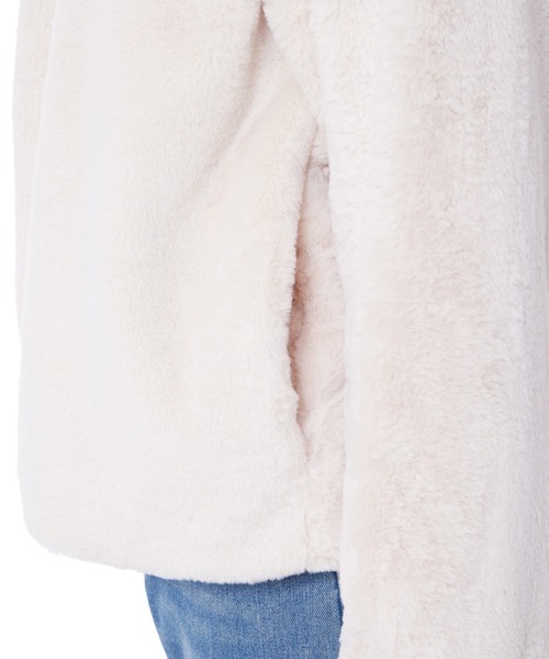 fifth（フィフス）の「ノーカラーファーブルゾン（ブルゾン・レディース・ライトベージュ/グレー/モカ・M）」の4枚目の写真