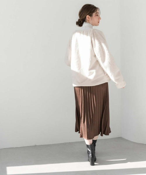 fifth（フィフス）の「ノーカラーファーブルゾン（ブルゾン・レディース・ライトベージュ/グレー/モカ・M）」の22枚目の写真