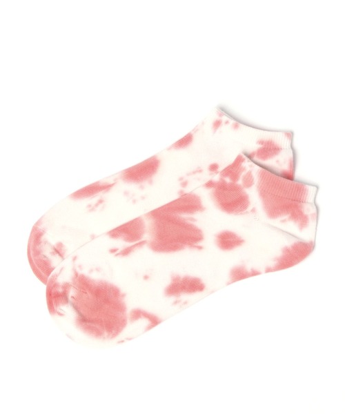 LAKOLE（ラコレ）の「タイダイ柄ゴーストソックス / 349205（ソックス/靴下・メンズ・ブラック/オレンジ/ロイヤルブルー/ピンク/チャコール/パープル・FREE）」の2枚目の写真