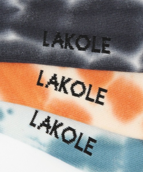 LAKOLE（ラコレ）の「タイダイ柄ゴーストソックス / 349205（ソックス/靴下・メンズ・ブラック/オレンジ/ロイヤルブルー/ピンク/チャコール/パープル・FREE）」の10枚目の写真