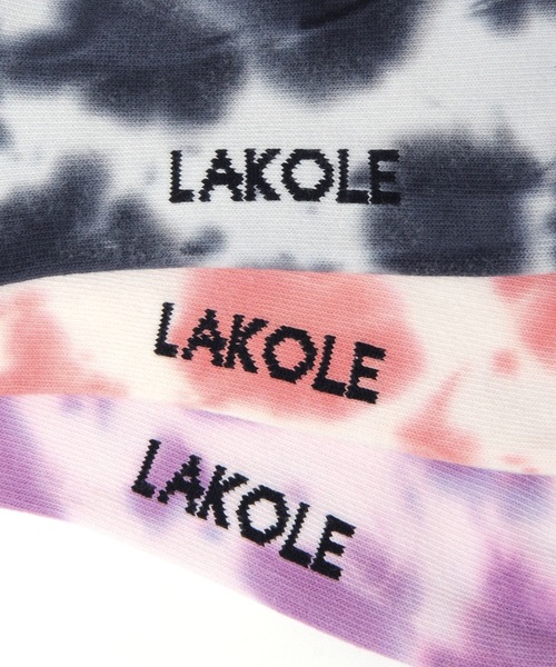 LAKOLE（ラコレ）の「タイダイ柄ゴーストソックス / 349205（ソックス/靴下・メンズ・ブラック/オレンジ/ロイヤルブルー/ピンク/チャコール/パープル・FREE）」の13枚目の写真