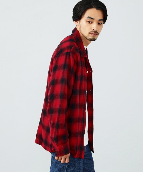 EDWIN(エドウィン)の「EDWIN エドウィン オンブレーチェックオープンカラーネルシャツ 長袖(シャツ/ブラウス・メンズ・ブラック/レッド/イエロー・MEDIUM/LARGE/X-LARGE/SMALL)」の20枚目の写真