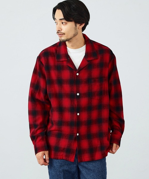 EDWIN(エドウィン)の「EDWIN エドウィン オンブレーチェックオープンカラーネルシャツ 長袖(シャツ/ブラウス・メンズ・ブラック/レッド/イエロー・MEDIUM/LARGE/X-LARGE/SMALL)」の22枚目の写真