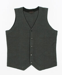 m.f.editorial（エムエフエディトリアル）の「＊エムエフエディトリアルメンズ/m.f.editorial:MEN ウォッシャブル ウール混 Vネックニットジレ（ベスト・メンズ）」