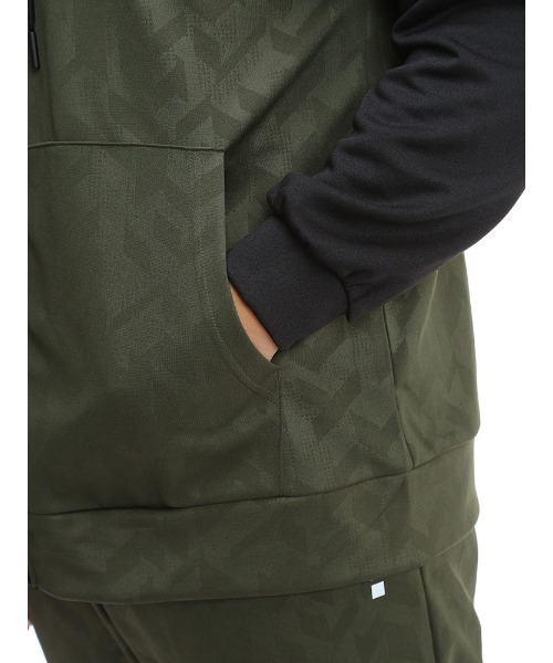 EXCELLENT FINE(エクセレント ファイン)の「ストレッチ ZIP パーカー(ジャージ・メンズ・ブラック/グリーン・X1(3L~4L)/X2(4L~5L)/X3(6L~7L)/X4(8L~9L)/X5(9L~10L))」の8枚目の写真