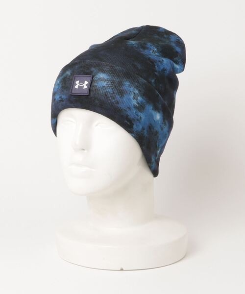 UNDER ARMOUR（アンダーアーマー）の「UAハーフタイム ビーニー 〈プリント〉（トレーニング/メンズ）（ニットキャップ/ビーニー・メンズ・ブラック×グレー/コバルトブルー・ONESIZE）」の8枚目の写真