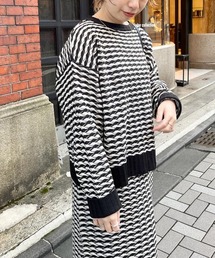 PUAL CE CIN（ピュアルセシン）の「【セットアップ対応】ニットジャガード2WAYカーディガン（ニット/セーター）」