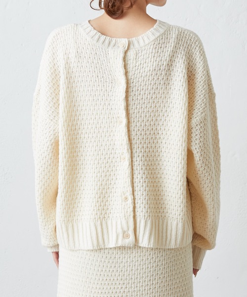 PUAL CE CIN(ピュアルセシン)の「【セットアップ対応】ニットジャガード2WAYカーディガン(ニット/セーター・レディース・アイボリー/その他1/その他2・FREE)」の6枚目の写真