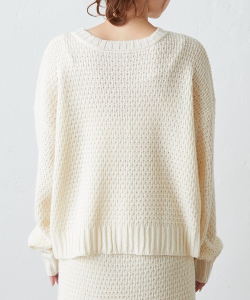 PUAL CE CIN(ピュアルセシン)の「【セットアップ対応】ニットジャガード2WAYカーディガン(ニット/セーター・レディース・アイボリー/その他1/その他2・FREE)」の12枚目の写真