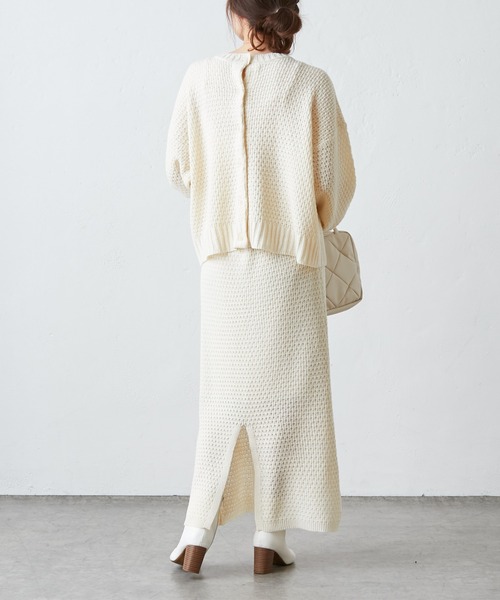 PUAL CE CIN(ピュアルセシン)の「【セットアップ対応】ニットジャガード2WAYカーディガン(ニット/セーター・レディース・アイボリー/その他1/その他2・FREE)」の18枚目の写真