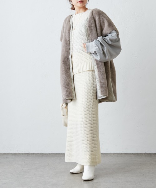 PUAL CE CIN(ピュアルセシン)の「【セットアップ対応】ニットジャガード2WAYカーディガン(ニット/セーター・レディース・アイボリー/その他1/その他2・FREE)」の19枚目の写真