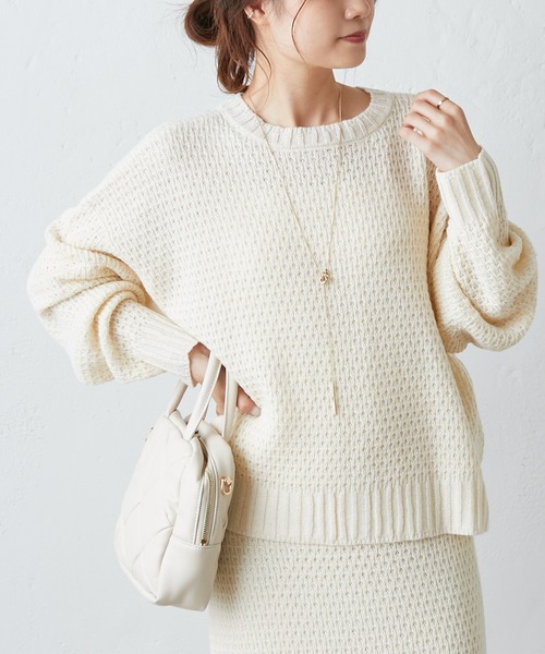 PUAL CE CIN(ピュアルセシン)の「【セットアップ対応】ニットジャガード2WAYカーディガン(ニット/セーター・レディース・アイボリー/その他1/その他2・FREE)」の16枚目の写真