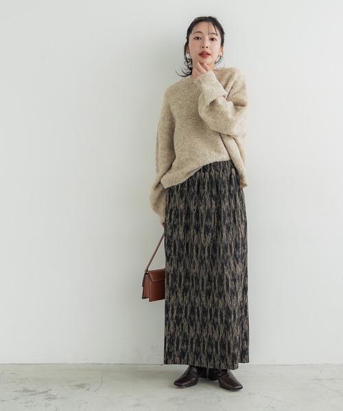 coca(coca)(コカ)の「\新色登場/柄ベロアプリーツスカート(スカート・レディース・ブラウン/ホワイト・ONE SIZE)」の15枚目の写真