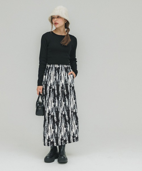 coca(coca)(コカ)の「\新色登場/柄ベロアプリーツスカート(スカート・レディース・ブラウン/ホワイト・ONE SIZE)」の20枚目の写真