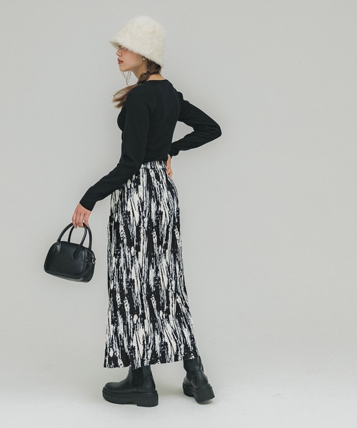 coca(coca)(コカ)の「\新色登場/柄ベロアプリーツスカート(スカート・レディース・ブラウン/ホワイト・ONE SIZE)」の18枚目の写真