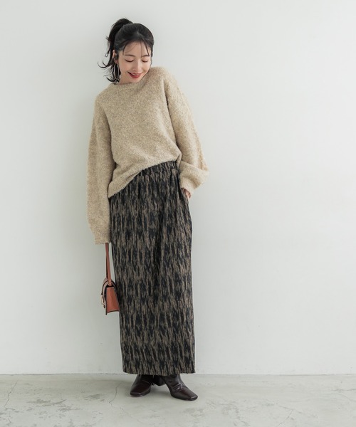 coca(coca)(コカ)の「\新色登場/柄ベロアプリーツスカート(スカート・レディース・ブラウン/ホワイト・ONE SIZE)」の12枚目の写真