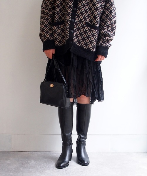 cava cava（サヴァサヴァ）の「防滑｜ストレッチロングブーツ　7420105（ブーツ・レディース・ブラック/ダークブラウン/ブラック系その他・23.0cm/23.5cm/22.5cm/24.5cm/24.0cm）」の6枚目の写真