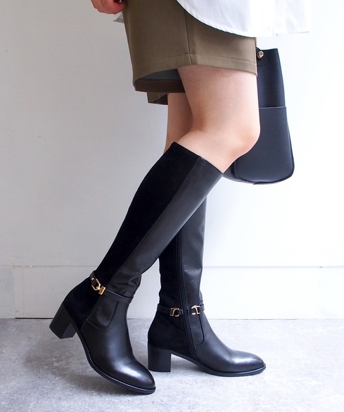 cava cava（サヴァサヴァ）の「防滑｜ストレッチロングブーツ　7420105（ブーツ・レディース・ブラック/ダークブラウン/ブラック系その他・23.0cm/23.5cm/22.5cm/24.5cm/24.0cm）」の9枚目の写真