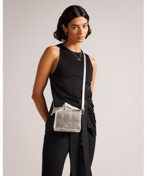 Ted Baker(テッドベーカー)の「NYATI ソフトレザー リボン ミニ クロスボディバッグ(シルバー)(ショルダーバッグ・レディース・シルバー・O/S)」の6枚目の写真