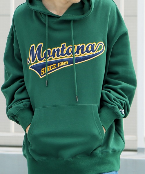 ROOPTOKYO（ループトウキョウ）の「BIKE/バイク College Logo Pullovrer パーカー（パーカー・メンズ・グリーン/アッシュグレー/ブラック・M/L/XL）」の3枚目の写真