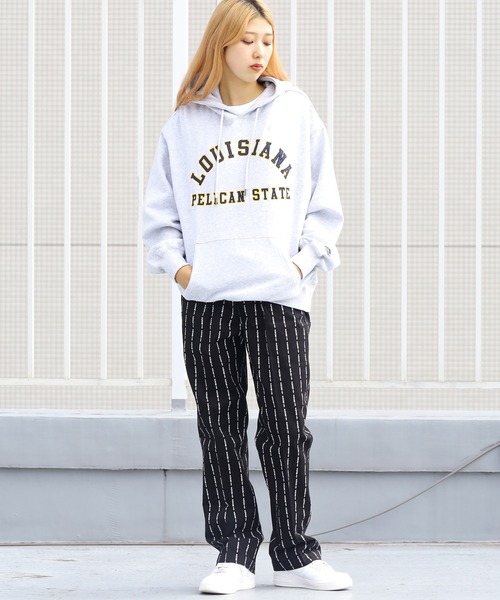 ROOPTOKYO（ループトウキョウ）の「BIKE/バイク College Logo Pullovrer パーカー（パーカー・メンズ・グリーン/アッシュグレー/ブラック・M/L/XL）」の22枚目の写真