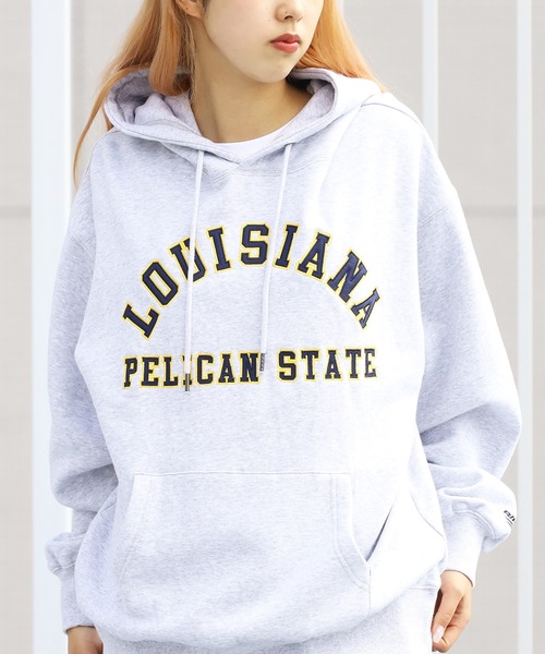 ROOPTOKYO（ループトウキョウ）の「BIKE/バイク College Logo Pullovrer パーカー（パーカー・メンズ・グリーン/アッシュグレー/ブラック・M/L/XL）」の19枚目の写真