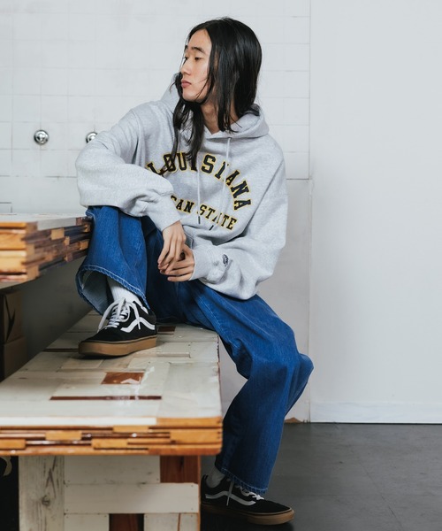 ROOPTOKYO（ループトウキョウ）の「BIKE/バイク College Logo Pullovrer パーカー（パーカー・メンズ・グリーン/アッシュグレー/ブラック・M/L/XL）」の21枚目の写真