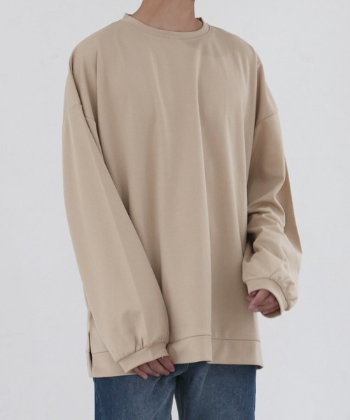 CERCA(チェルカ)の「【BEL】ビッグシルエット ロング Tシャツ カットソー(RS/)(Tシャツ/カットソー・メンズ・ベージュ/ワインレッド/ブラック/グレー/ブルー・LARGE/MEDIUM)」の3枚目の写真