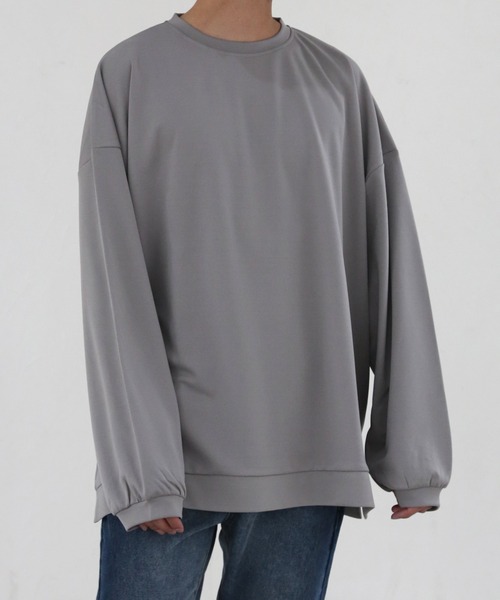 CERCA(チェルカ)の「【BEL】ビッグシルエット ロング Tシャツ カットソー(RS/)(Tシャツ/カットソー・メンズ・ベージュ/ワインレッド/ブラック/グレー/ブルー・LARGE/MEDIUM)」の2枚目の写真