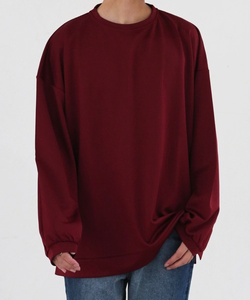 CERCA(チェルカ)の「【BEL】ビッグシルエット ロング Tシャツ カットソー(RS/)(Tシャツ/カットソー・メンズ・ベージュ/ワインレッド/ブラック/グレー/ブルー・LARGE/MEDIUM)」の5枚目の写真