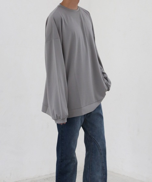 CERCA(チェルカ)の「【BEL】ビッグシルエット ロング Tシャツ カットソー(RS/)(Tシャツ/カットソー・メンズ・ベージュ/ワインレッド/ブラック/グレー/ブルー・LARGE/MEDIUM)」の10枚目の写真