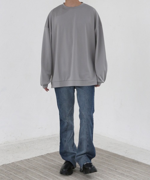 CERCA(チェルカ)の「【BEL】ビッグシルエット ロング Tシャツ カットソー(RS/)(Tシャツ/カットソー・メンズ・ベージュ/ワインレッド/ブラック/グレー/ブルー・LARGE/MEDIUM)」の12枚目の写真