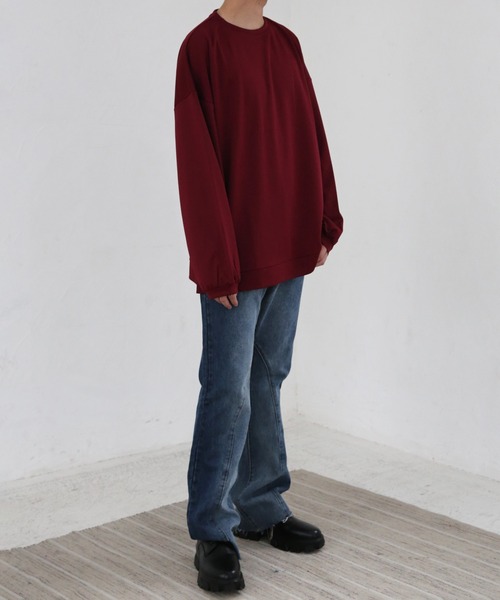 CERCA(チェルカ)の「【BEL】ビッグシルエット ロング Tシャツ カットソー(RS/)(Tシャツ/カットソー・メンズ・ベージュ/ワインレッド/ブラック/グレー/ブルー・LARGE/MEDIUM)」の15枚目の写真