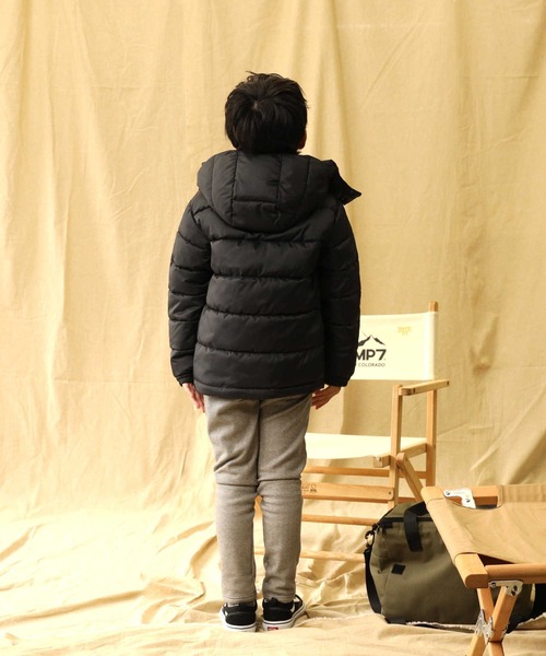 Camp7 アウター 150 CAMP7 フード付きジャケット ブラック&frasl;ブラウン 150 サプレックス