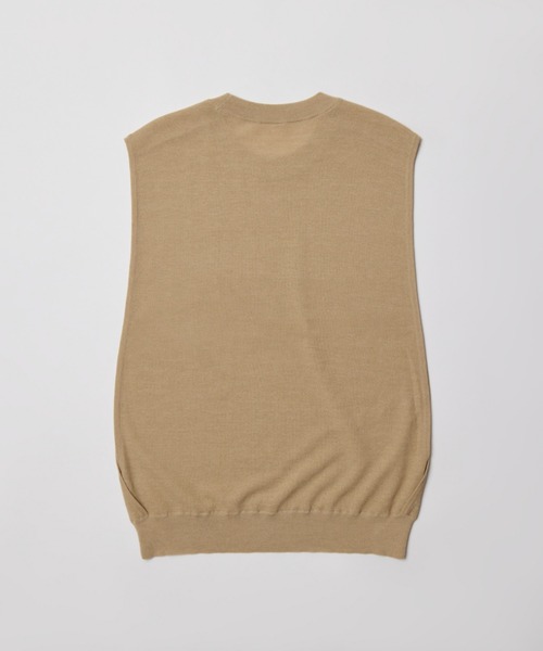 新品タグ付き　papier パピエ　Knit nosleeve black papier（パピエ）の「papier/パピエ/knit nosleeve（ベスト）」 - WEAR